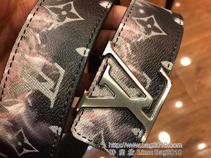路易威登LV 2019春夏新款 頂級頭層牛皮 不銹鋼扣 男士皮帶  xfp1266